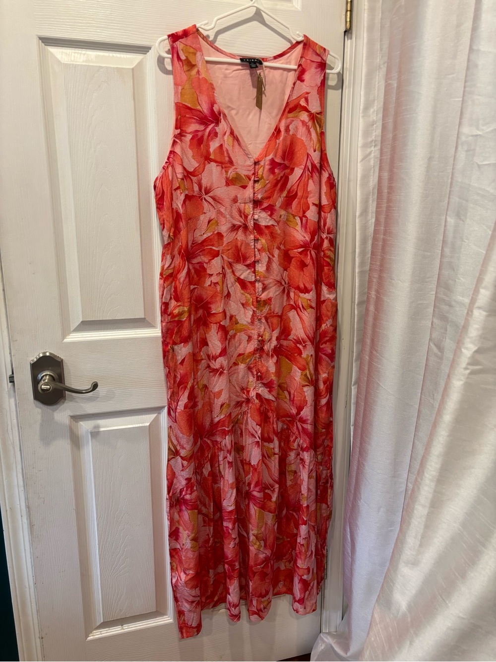 Stunning Boutique Brand Tribal Floral Maxi Dress Size L/XL Excellent Condition